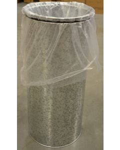 DT15BLUGL Dome Top Bullet Trash Can - 15 Gallon Capacity - 15 3/8" Dia. x 34 1/2" H - Blue in Color