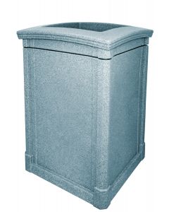 MAV44OTGGNT Open Top Trash Can - 44 Gallon Capacity - 27 3/4" Sq. x 40" H - Gray Granite in Color
