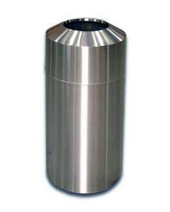 RT15SS Raised Open Top Waste Can - 15 Gallon Capacity - 15 3/4" Dia. x 31 5/8" H - Stainless Steel