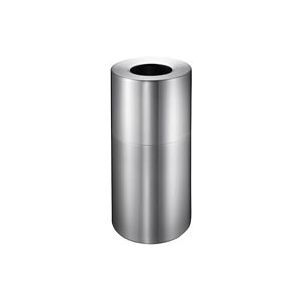 ALMO12 Aluminum Open Top Trash Can - 12 Gallon Capacity - Satin Aluminum