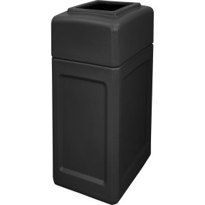 DCS34OTBLA Open Top Trash Can - 34 Gallon Capacity - 15 1/2" L x 20 1/2" W x 37" H - Black in Color