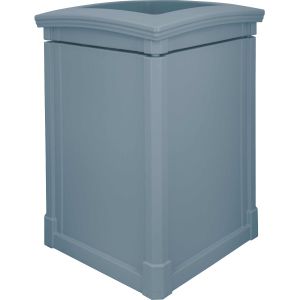 MAV44OTGRA Open Top Trash Can - 44 Gallon Capacity - 27 3/4" Sq. x 40" H - Gray in Color