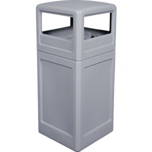 Imprezza P42SQDTGRA Dome Lid Trash Can - 42 Gallon Capacity - 18 1/2" Sq. x 41 3/4" H - Gray in Color