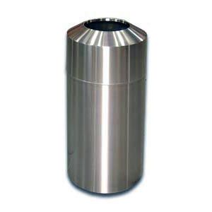 RT15SS Raised Open Top Waste Can - 15 Gallon Capacity - 15 3/4" Dia. x 31 5/8" H - Stainless Steel