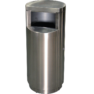 Imprezza SE12SSGL Side Entry Trash Can - 12 Gallon Capacity - 15 3/4" Dia. x 35 1/2" H - Stainless Steel