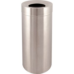 SSFT26 Funnel Top Garbage Can - 26 Gallon Capacity - 15 7/8" Dia. x 32 1/8" H - Stainless Steel