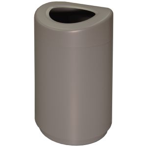 TGOT35 Curved Open Top Container - 30 Gallon Capacity - 20" Dia. x 33 1/2" H - Titanium Gray in Color