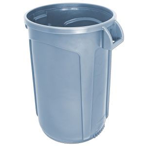 VCR20GRAY-HD Vulcan HD Heavy Duty Round Container with Venting Channels - 20 Gallon Capacity - 19 1/2" Dia. x 23 1/2" H - Gray in Color