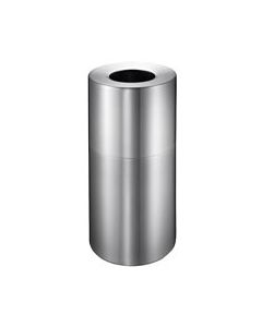 ALMO12 Aluminum Open Top Trash Can - 12 Gallon Capacity - Satin Aluminum