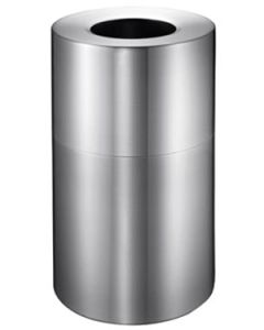 Imprezza ALMO35 Aluminum Open Top Waste Can - 35 Gallon Capacity - Satin Aluminum