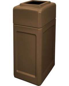 DCS34OTBRO Open Top Trash Can - 34 Gallon Capacity - 15 1/2" L x 20 1/2" W x 37" H - Bronze in Color