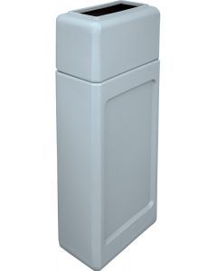DCUS13GRA Open Top Trash Can - 13 Gallon Capacity - 9" L x 14 3/4" W x 35 3/4" H - Gray in Color