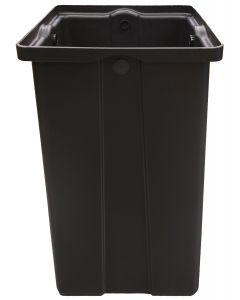 MAV44DTBLARVR Dome Lid Trash Can with Riverstone Panels - 44 Gallon Capacity - 27 3/4" Sq. x 45" H - Black in Color