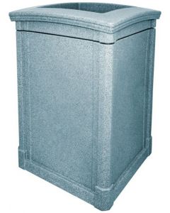 MAV44OTGGNT Open Top Trash Can - 44 Gallon Capacity - 27 3/4" Sq. x 40" H - Gray Granite in Color