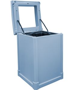 MAV44OTGRN Open Top Trash Can - 44 Gallon Capacity - 27 3/4" Sq. x 40" H - Dark Green in Color