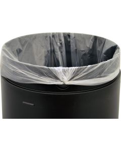 PRFT35BLA Carrara Funnel Top Trash Can - 35 Gallon Capacity - 20 7/8" Dia. x 34 1/2" H - Black in Color