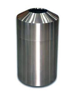 RT30SS Raised Open Top Waste Can - 30 Gallon Capacity - 20" Dia. x 33" H - Stainless Steel