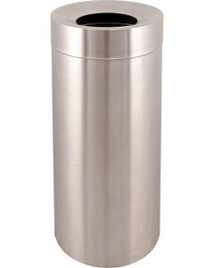 SSFT26 Funnel Top Garbage Can - 26 Gallon Capacity - 15 7/8" Dia. x 32 1/8" H - Stainless Steel