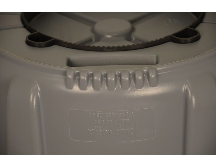 VCR20YEL-HD Vulcan HD Heavy Duty Round Container with Venting Channels - 20 Gallon Capacity - 19 1/2" Dia. x 23 1/2" H - Yellow in Color