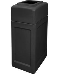 DCS34OTBLA Open Top Trash Can - 34 Gallon Capacity - 15 1/2" L x 20 1/2" W x 37" H - Black in Color
