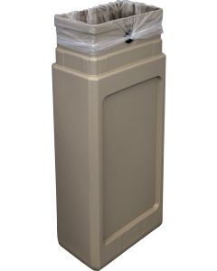 DCUS13DGRN Open Top Trash Can - 13 Gallon Capacity - 9&quot; L x 14 3/4&quot; W x 35 3/4&quot; H - Dark Green in Color