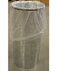 DT15BLKGL Dome Top Bullet Trash Can - 15 Gallon Capacity - 15 3/8&quot; Dia. x 34 1/2&quot; H - Black in Color