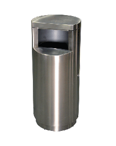 Imprezza SE12SSGL Side Entry Trash Can - 12 Gallon Capacity - 15 3/4" Dia. x 35 1/2" H - Stainless Steel