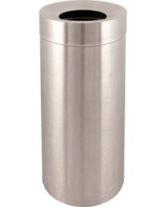 SSFT26 Funnel Top Garbage Can - 26 Gallon Capacity - 15 7/8" Dia. x 32 1/8" H - Stainless Steel