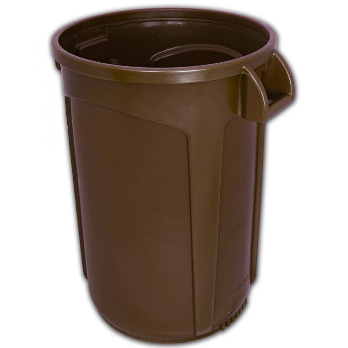 VCR20BRO-HD Vulcan HD Heavy Duty Round Container with Venting Channels - 20 Gallon Capacity - 19 1/2" Dia. x 23 1/2" H - Bronze in Color